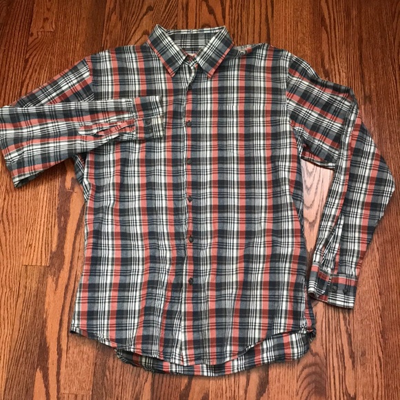 Wrangler Authentics 100% Cotton Long Sleeve Button Up Shirt Mens L - Picture 3 of 9